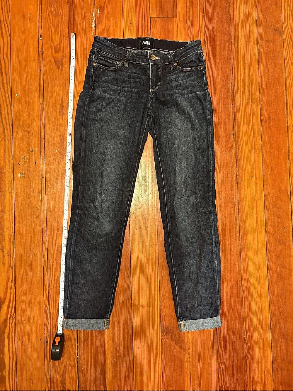 Paige Skyline Crop Skinny Jeans size 24